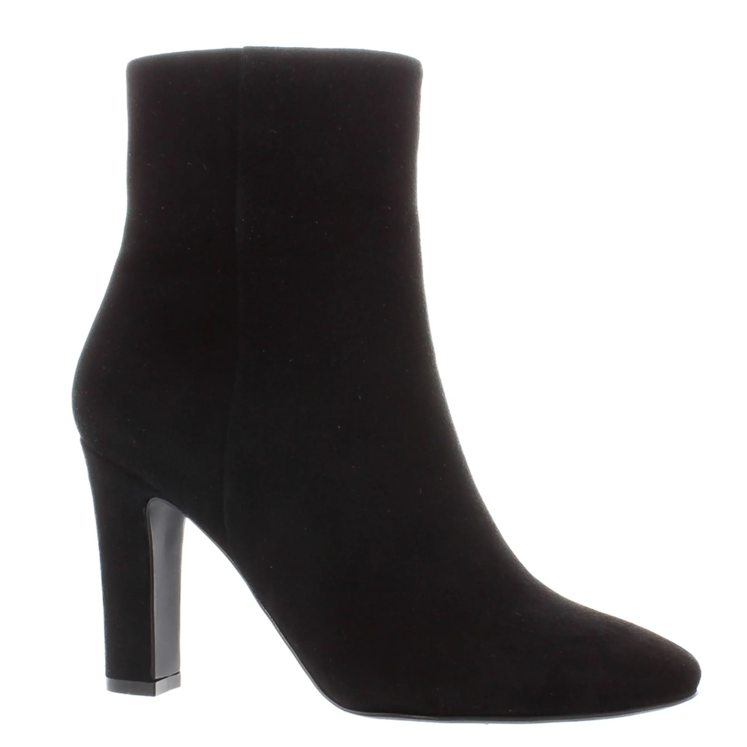 Citrine Black Suede High Heel Ankle Boots