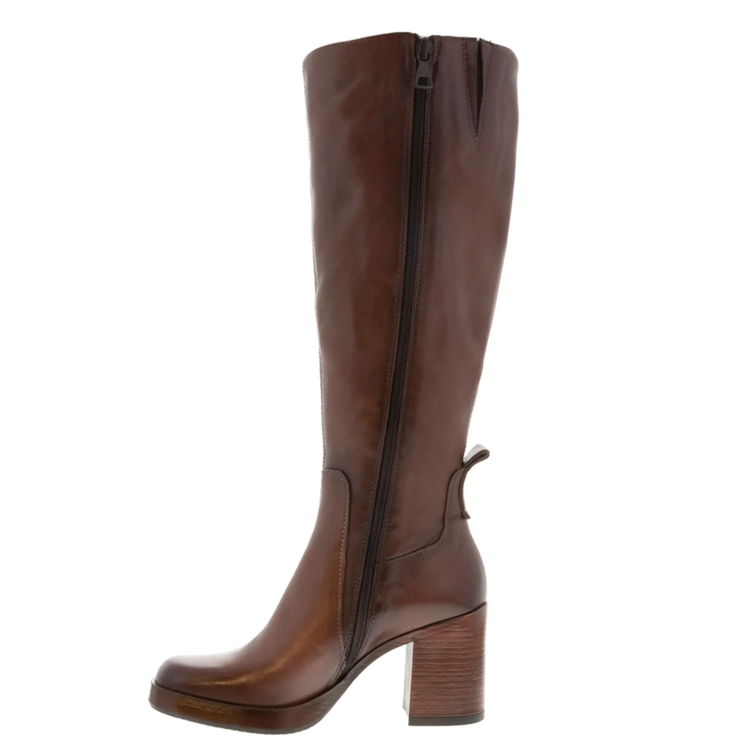 Cyrus Brown Leather Knee High Boots