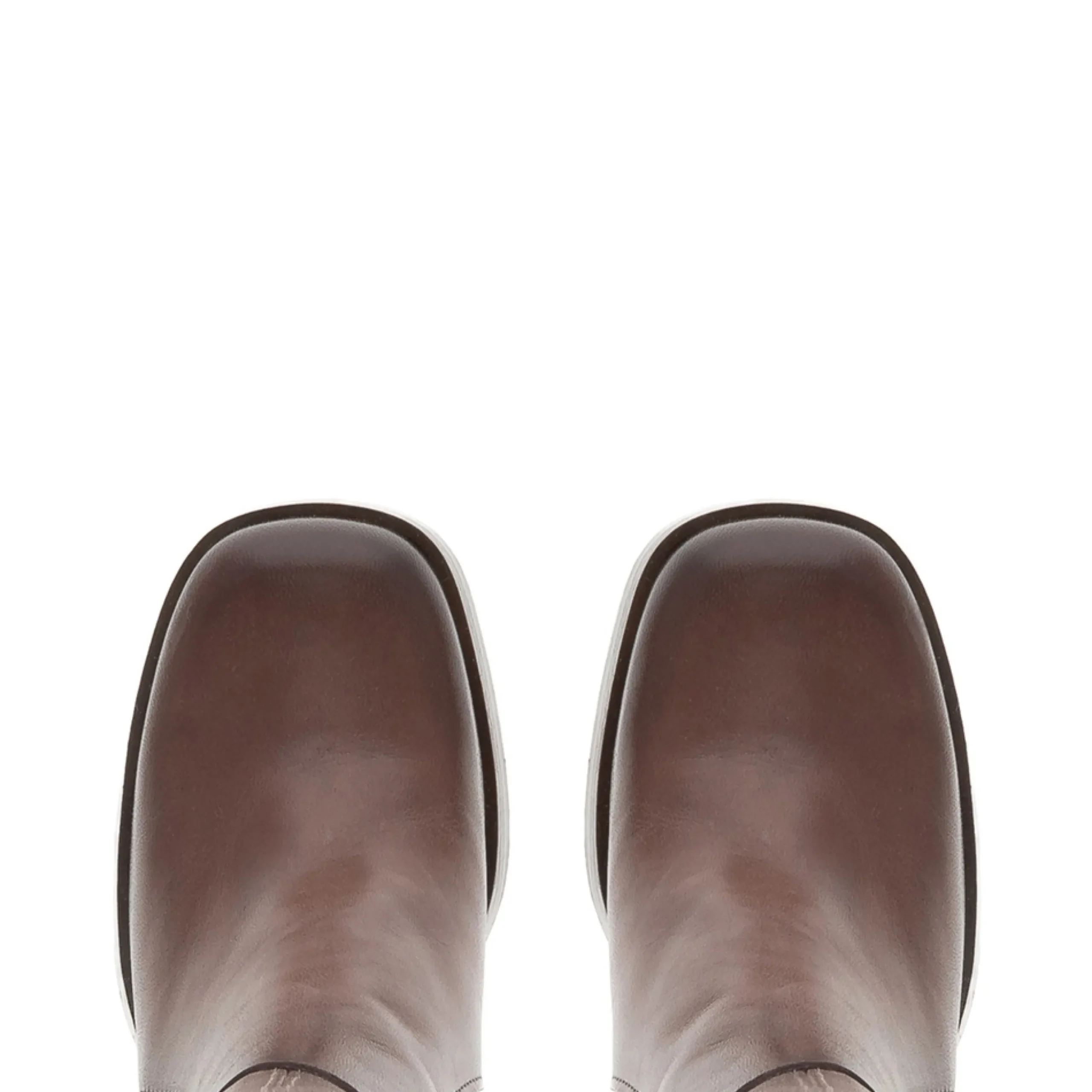 Cyrus Brown Leather Knee High Boots