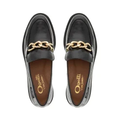 Davion Leather Chain Loafers