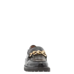 Davion Leather Chain Loafers