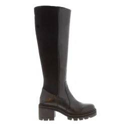 Dodie Black Leather Knee High Boots