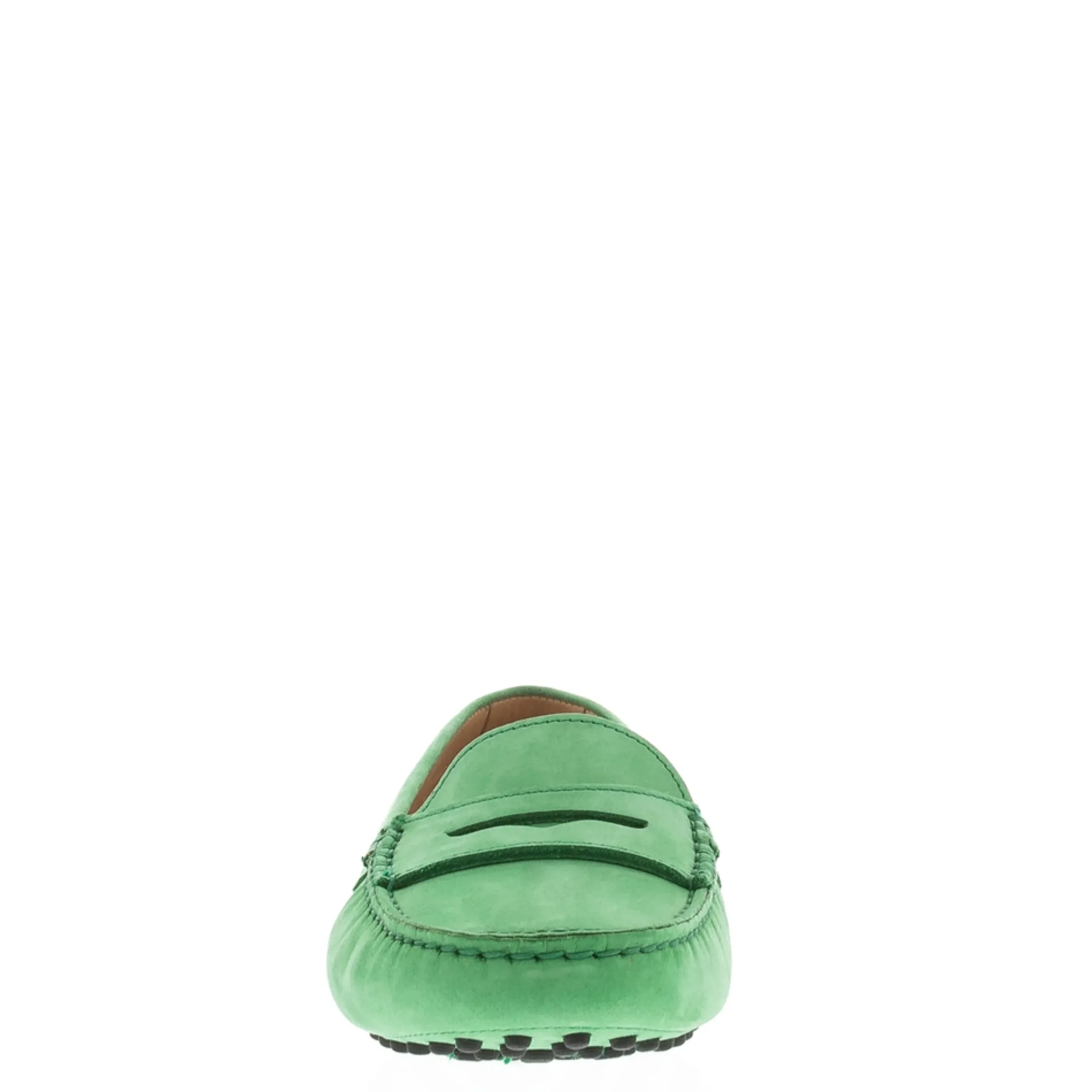 Domenica Green Nubuck Suede Penny Loafers