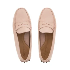 Domenica Nude Nubuck Suede Penny Loafers