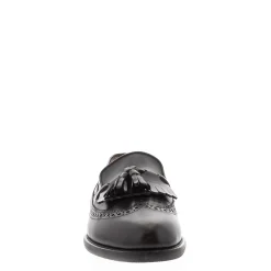 Elesta Black Leather Oxford Style Loafers