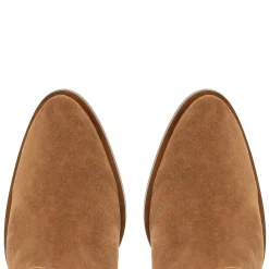 Ellis Rouched Suede Long Ankle Boots
