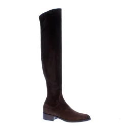 Emalynne Brown Italian Suede Over The Knee Boots