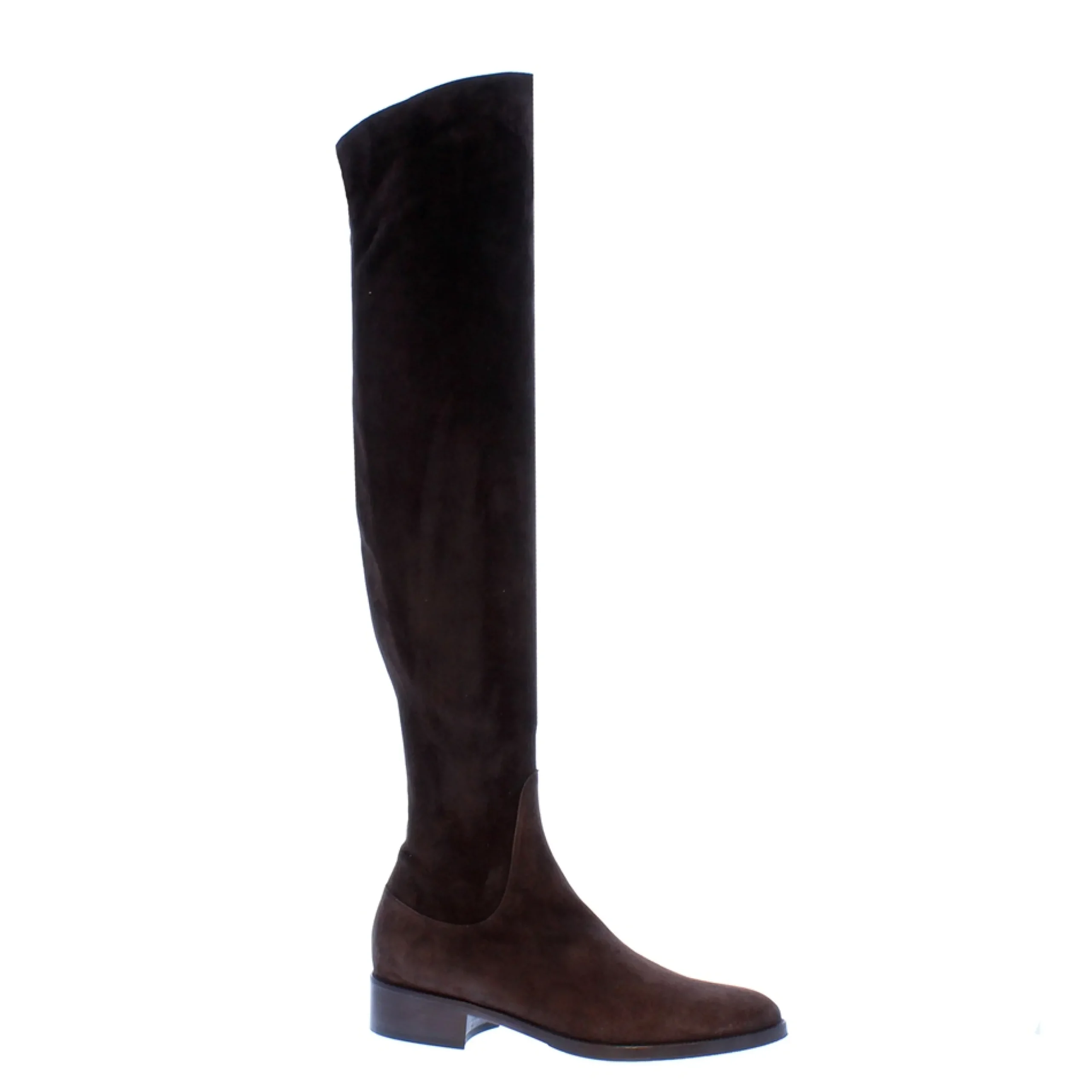 Emalynne Brown Italian Suede Over The Knee Boots