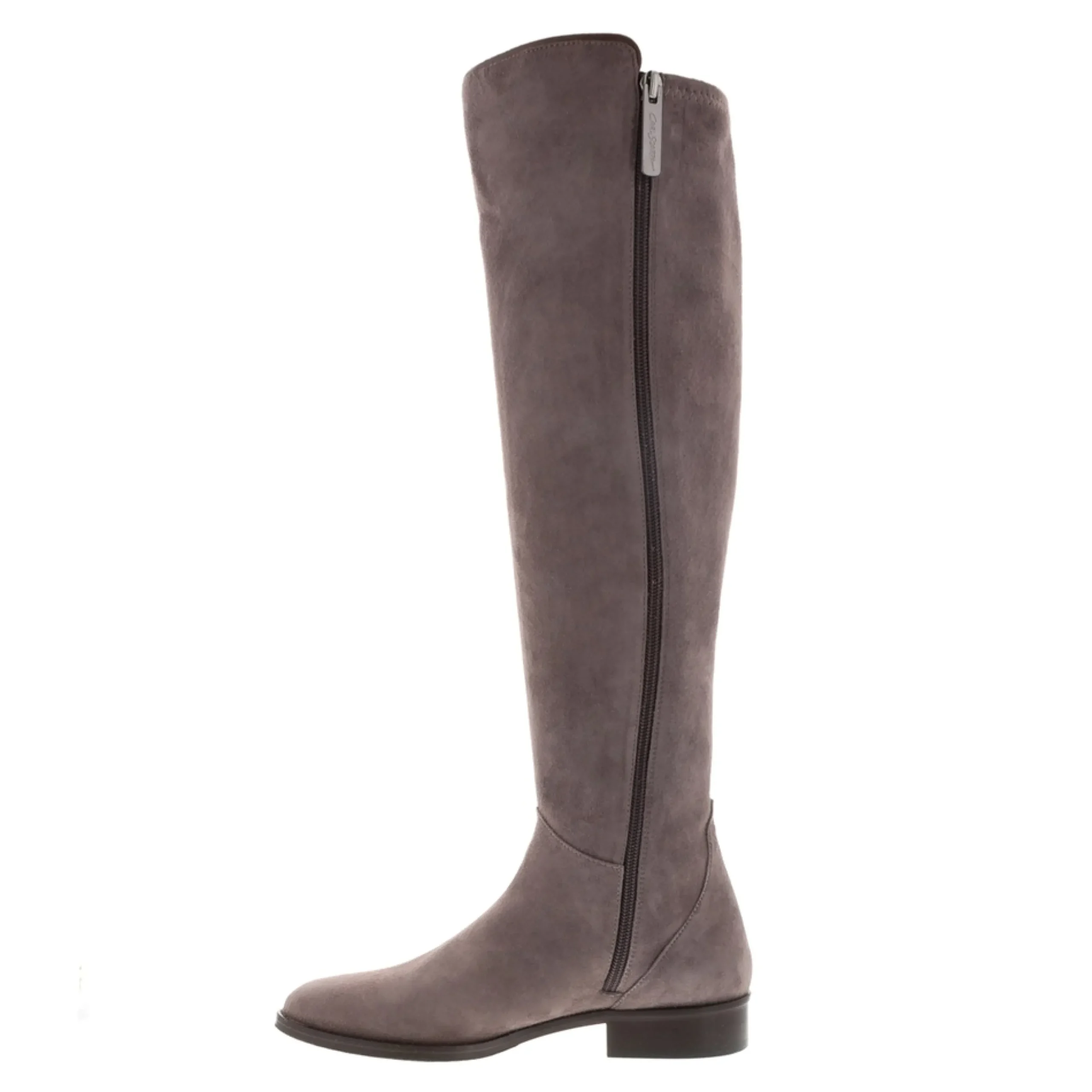 Emma Mauve Taupe Suede Knee-High Boots