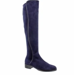 Emma Navy Suede Knee-High Boots
