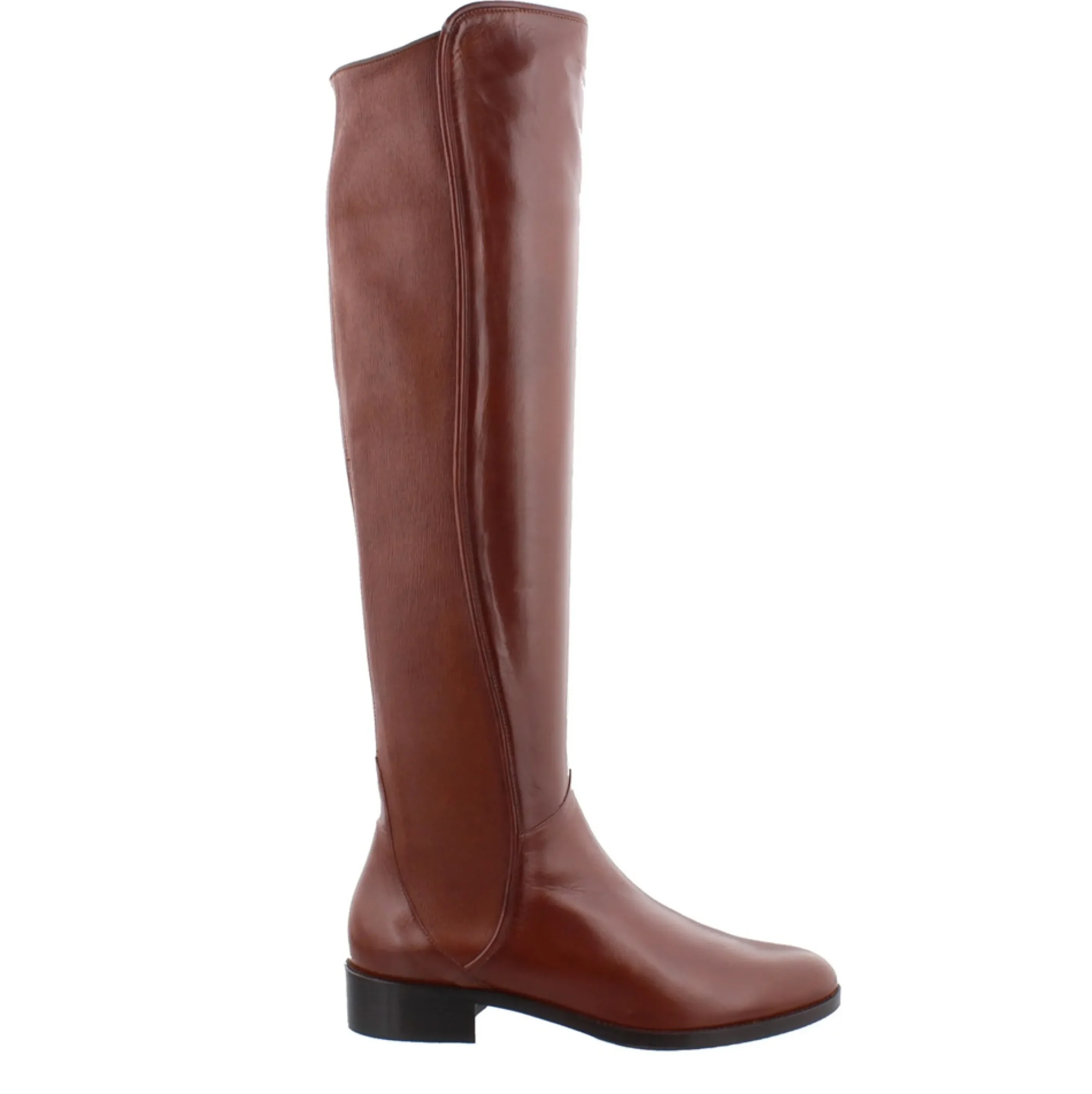 Emma Tan Leather Knee-High Boots