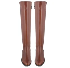 Emma Tan Leather Knee-High Boots