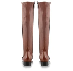 Emma Tan Leather Knee-High Boots