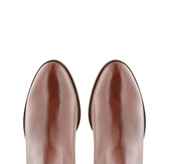 Emma Tan Leather Knee-High Boots