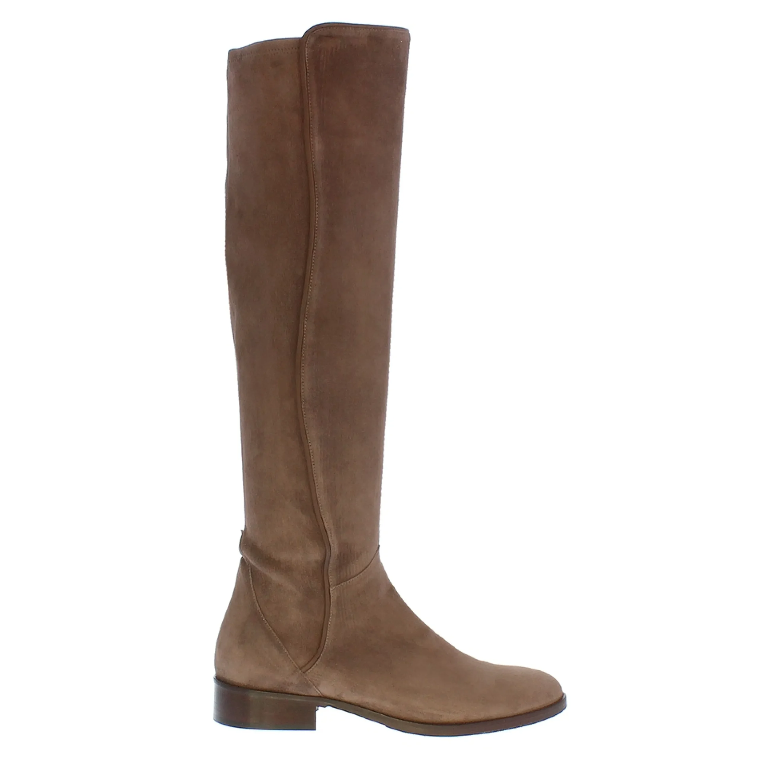 Emma Taupe Italian Suede Knee High Boots