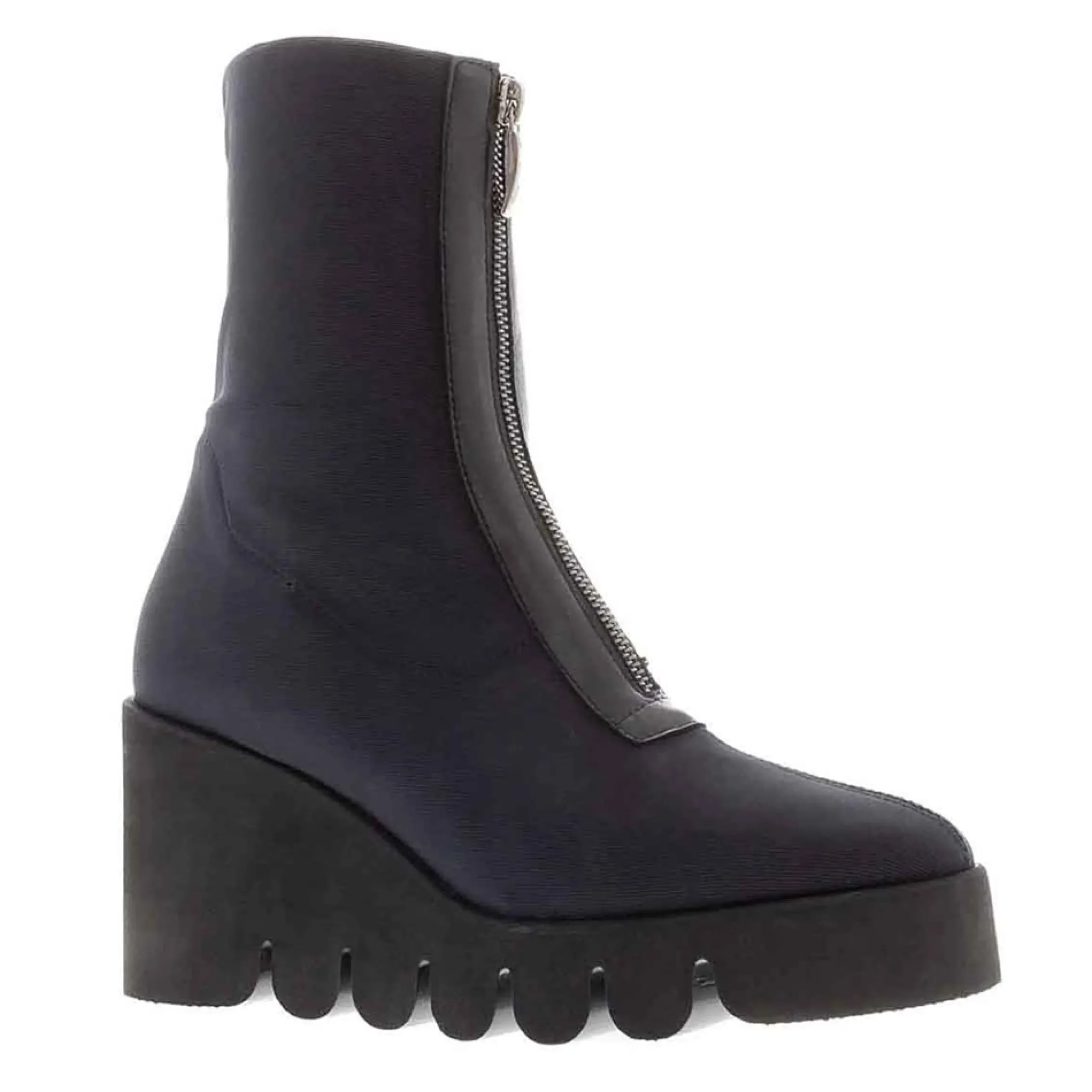 Enrica Black Zip Wavesole Wave Ankle Boots