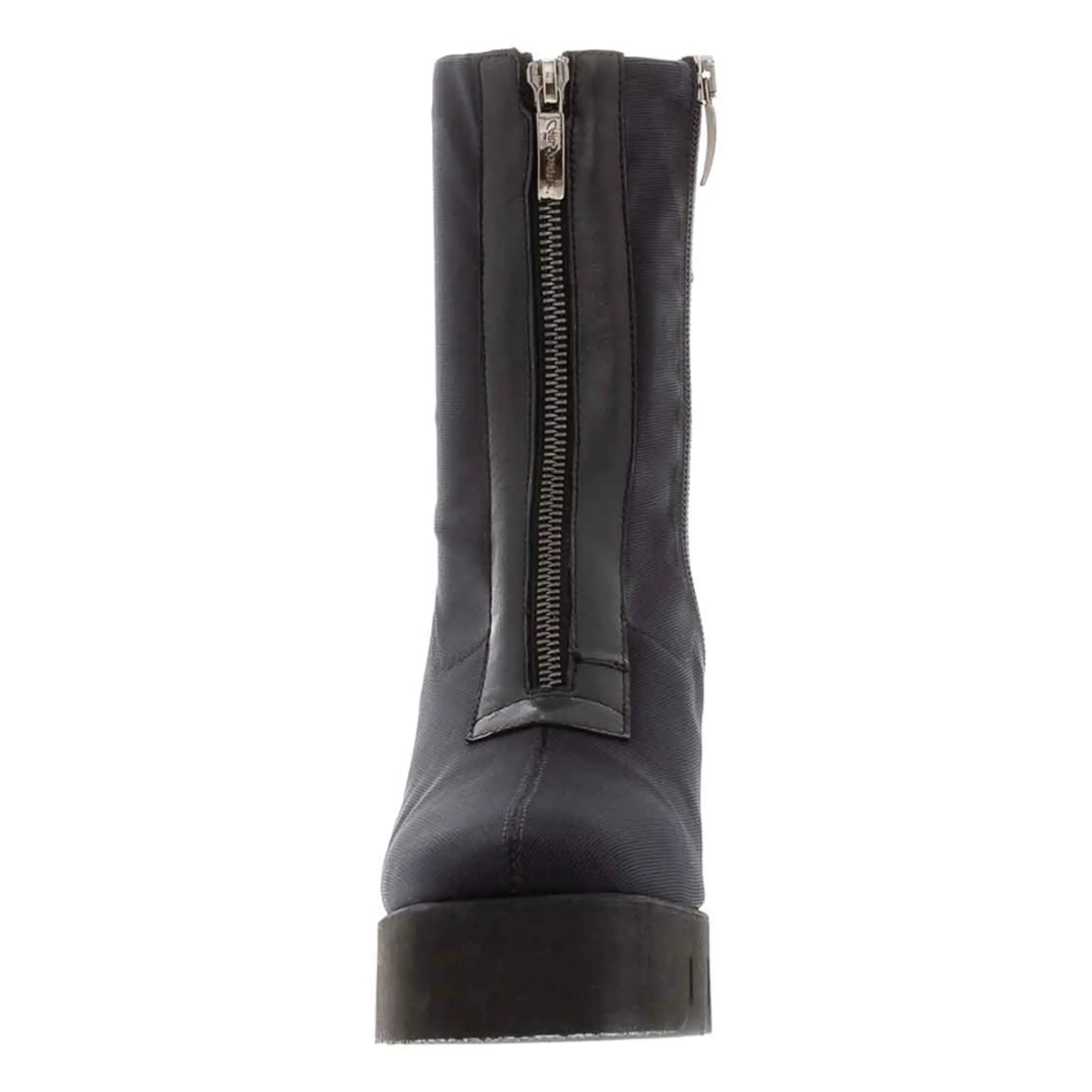 Enrica Black Zip Wavesole Wave Ankle Boots