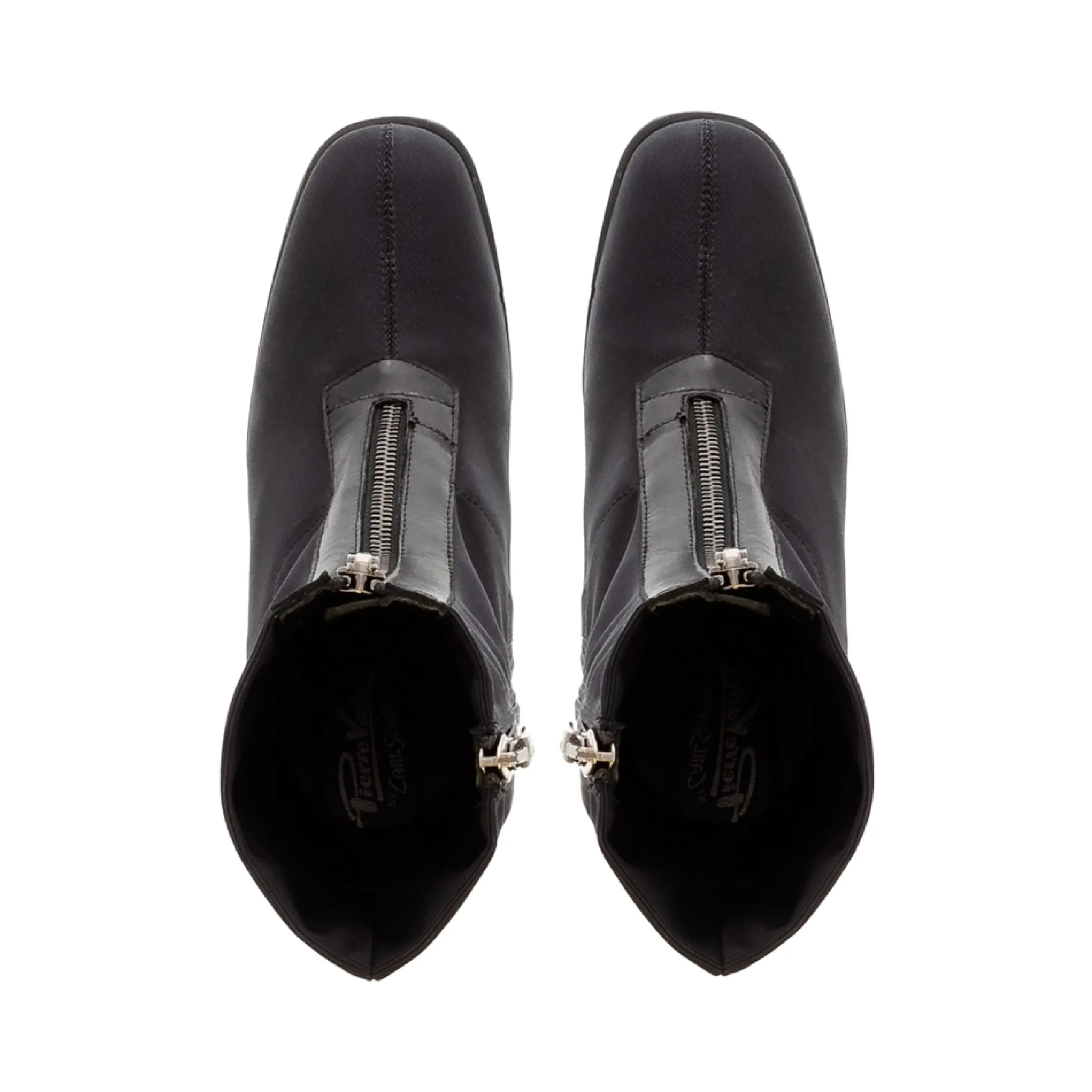 Enrica Black Zip Wavesole Wave Ankle Boots