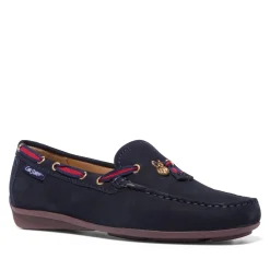 Faris Navy Slip-On Loafers