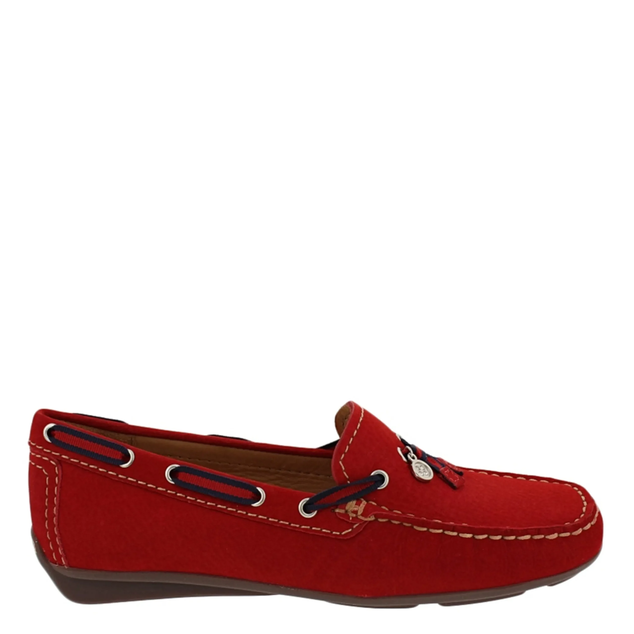 Faris Red Slip-On Tassel Loafers