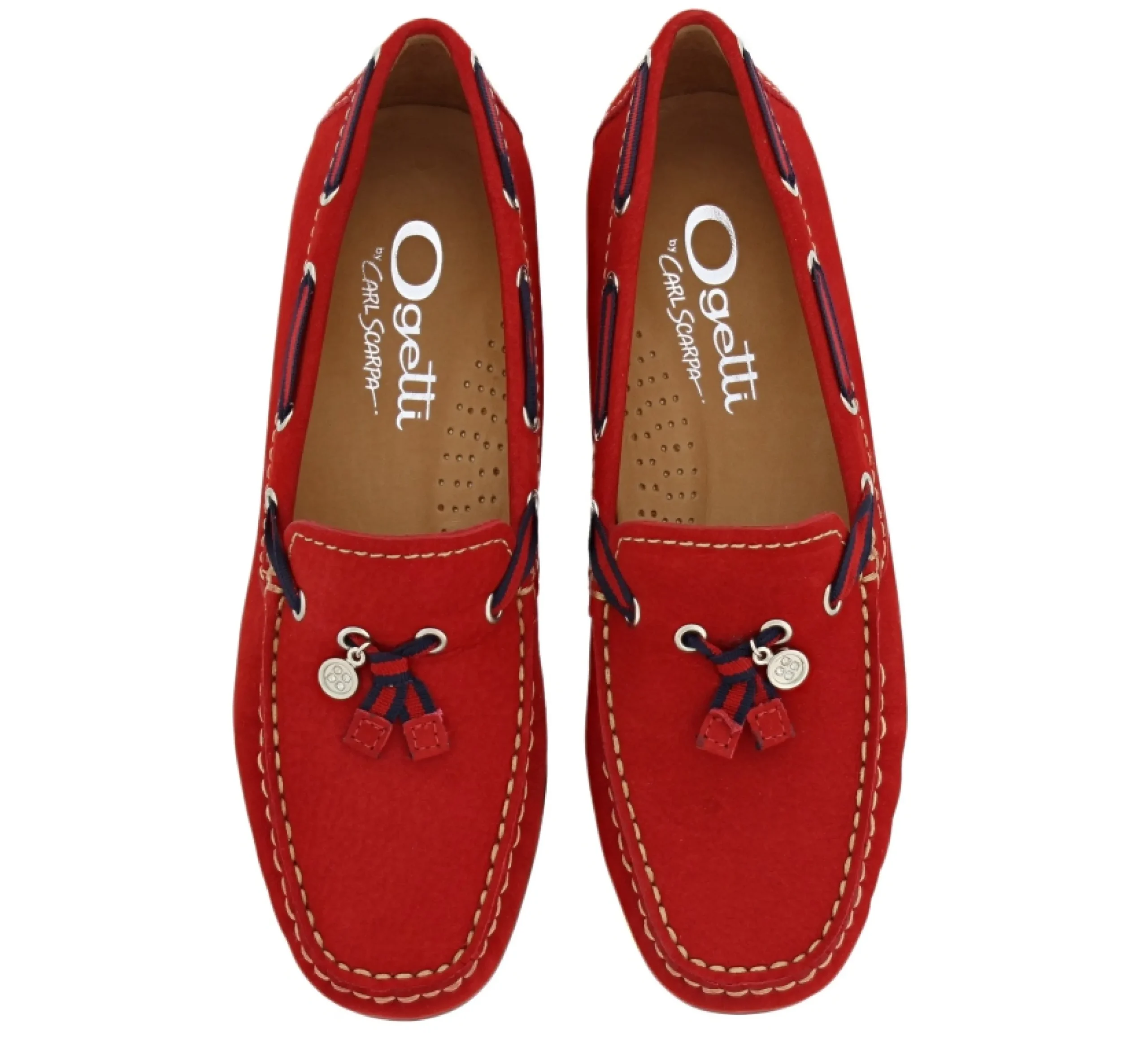 Faris Red Slip-On Tassel Loafers