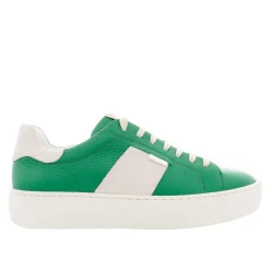 Gerty Green Leather Chunky Trainers