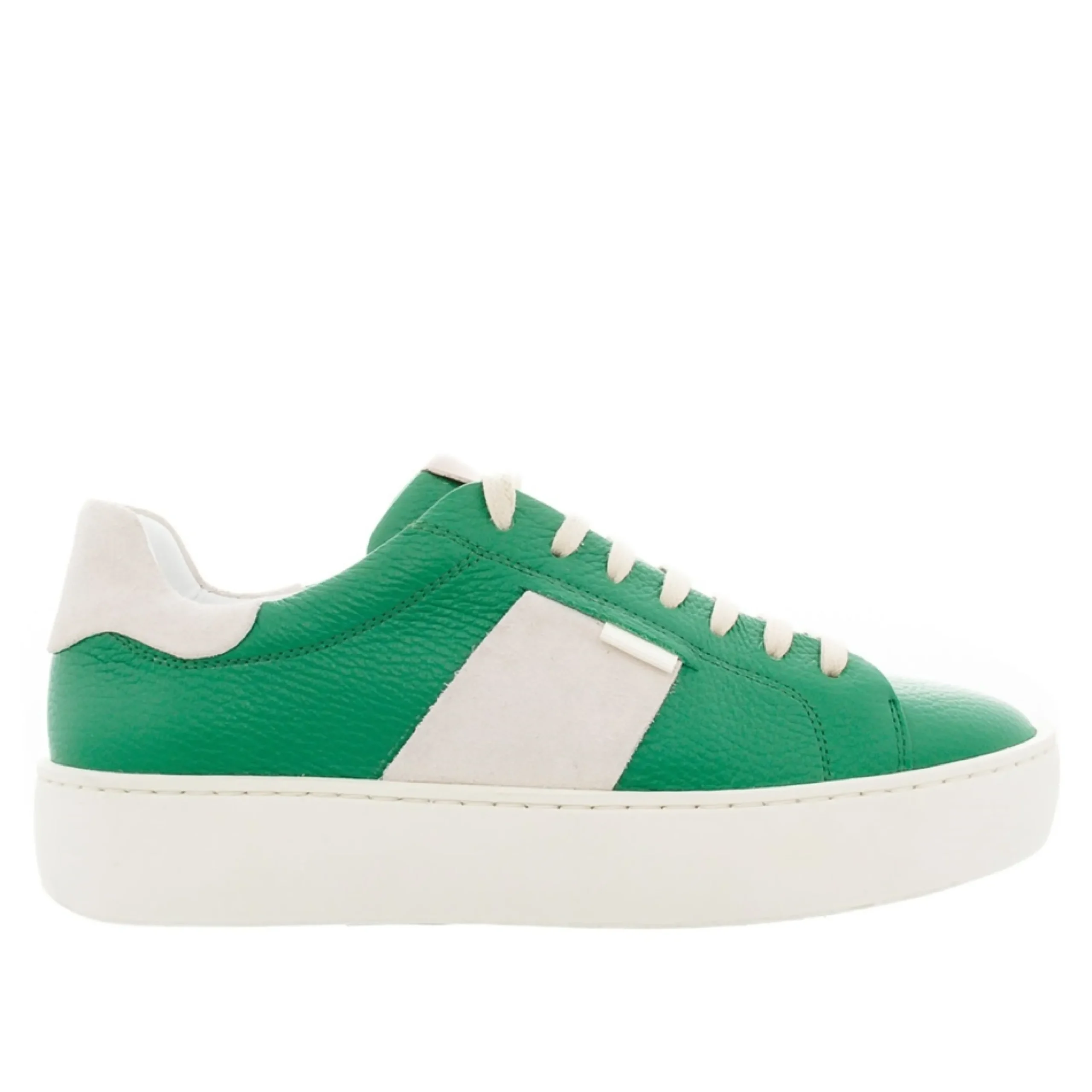 Gerty Green Leather Chunky Trainers