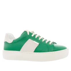 Gerty Green Leather Chunky Trainers