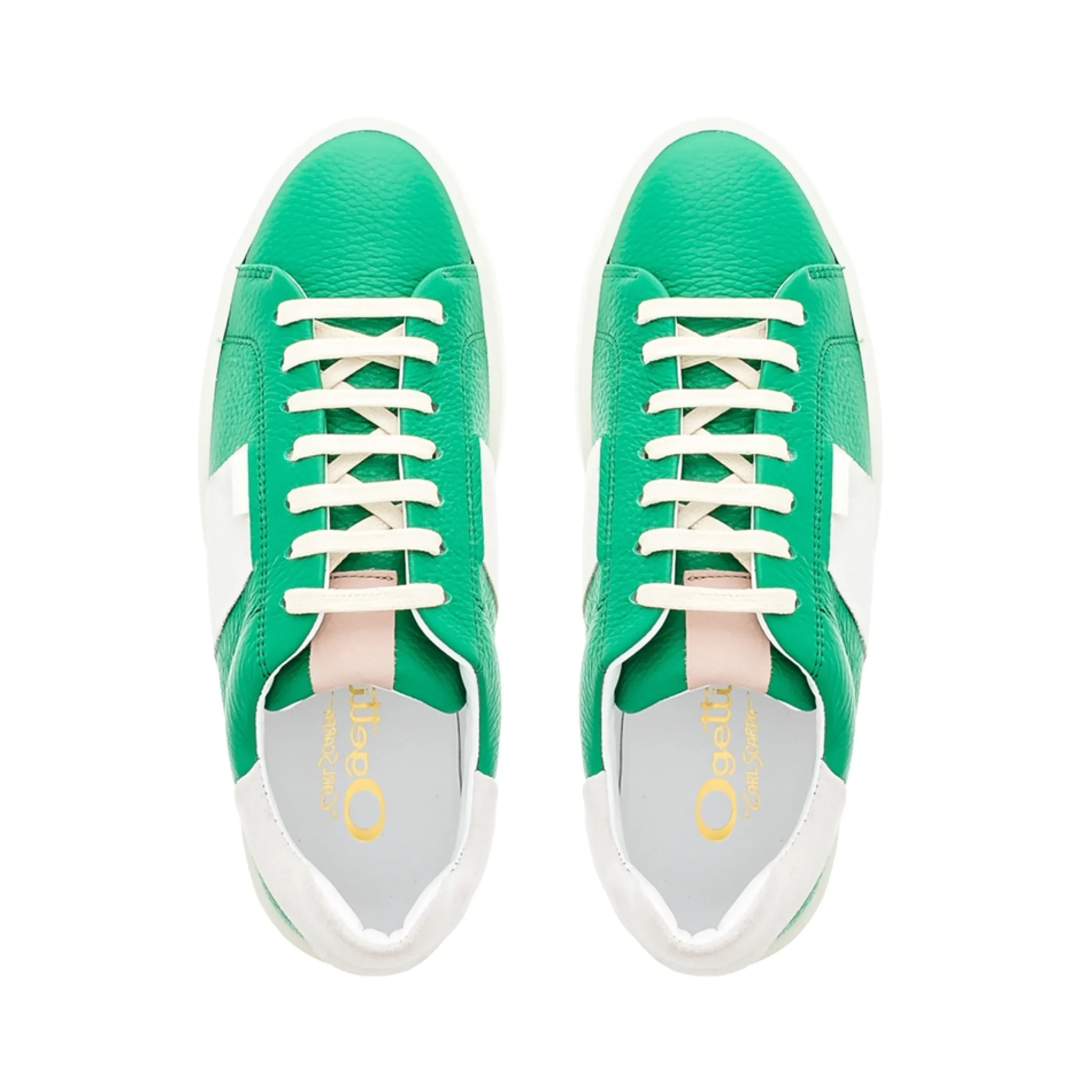 Gerty Green Leather Chunky Trainers
