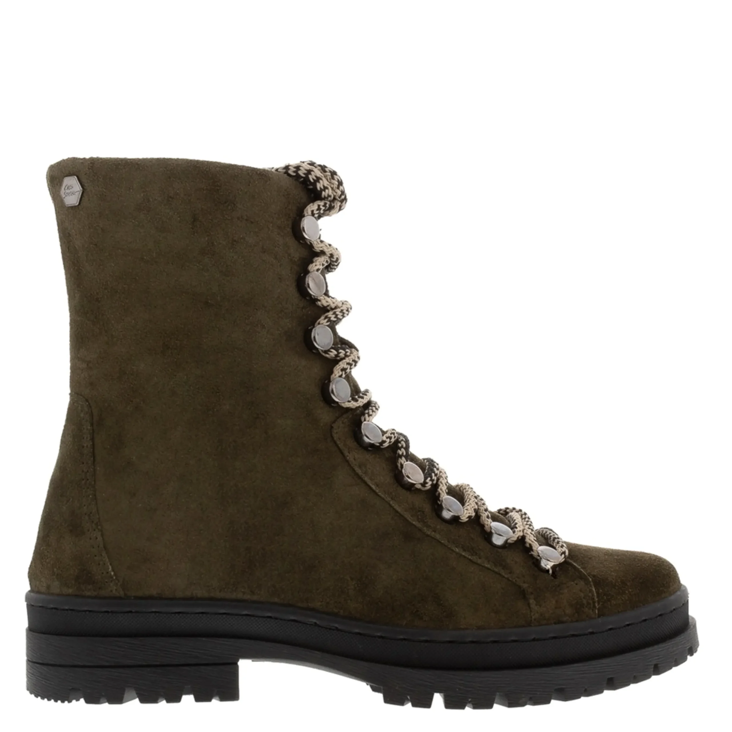 Granada Green Leather Lace Up Ankle Boots