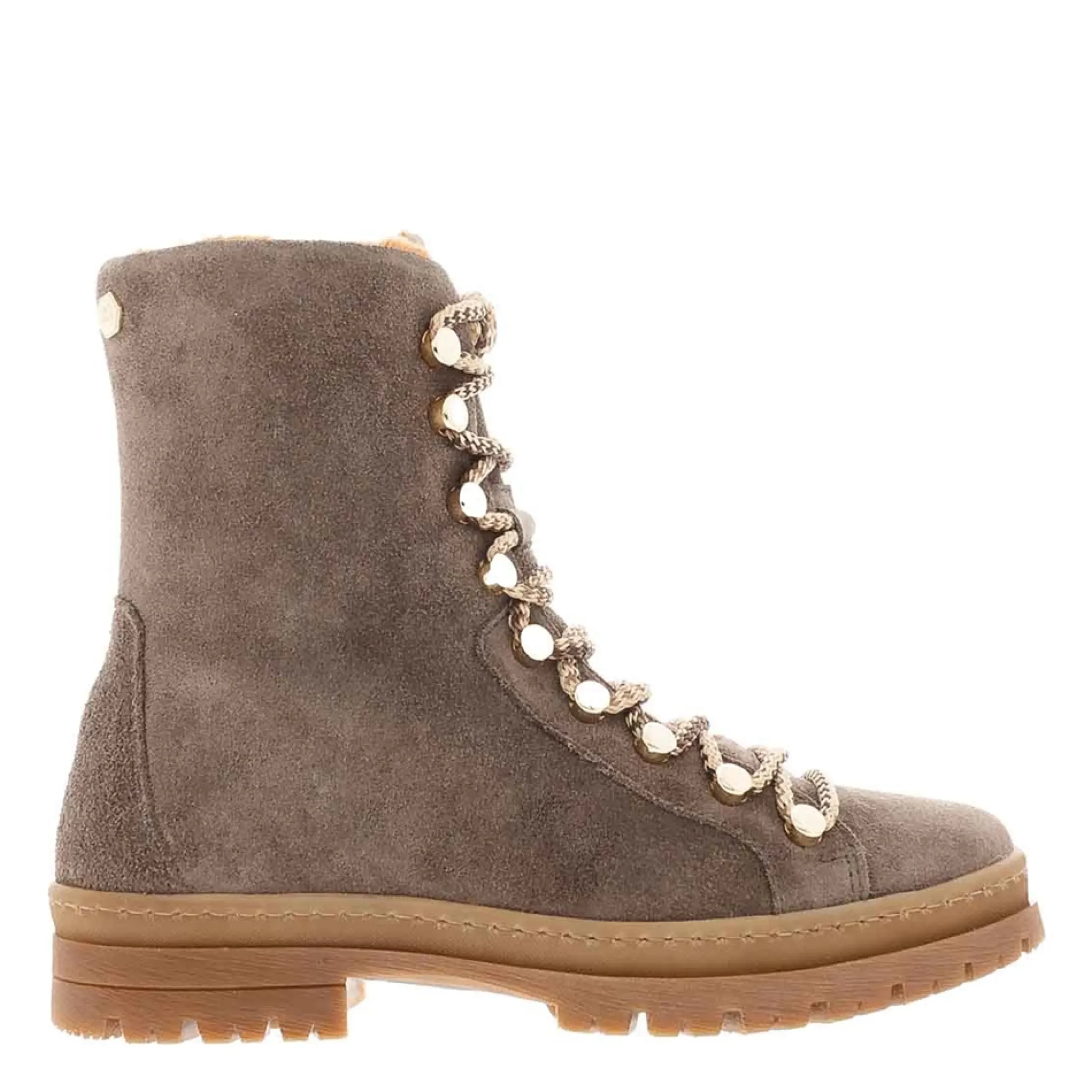 Granada Taupe Suede Lace Up Ankle Boots