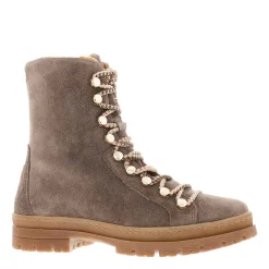 Granada Taupe Suede Lace Up Ankle Boots
