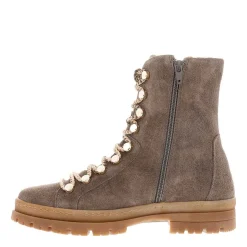 Granada Taupe Suede Lace Up Ankle Boots