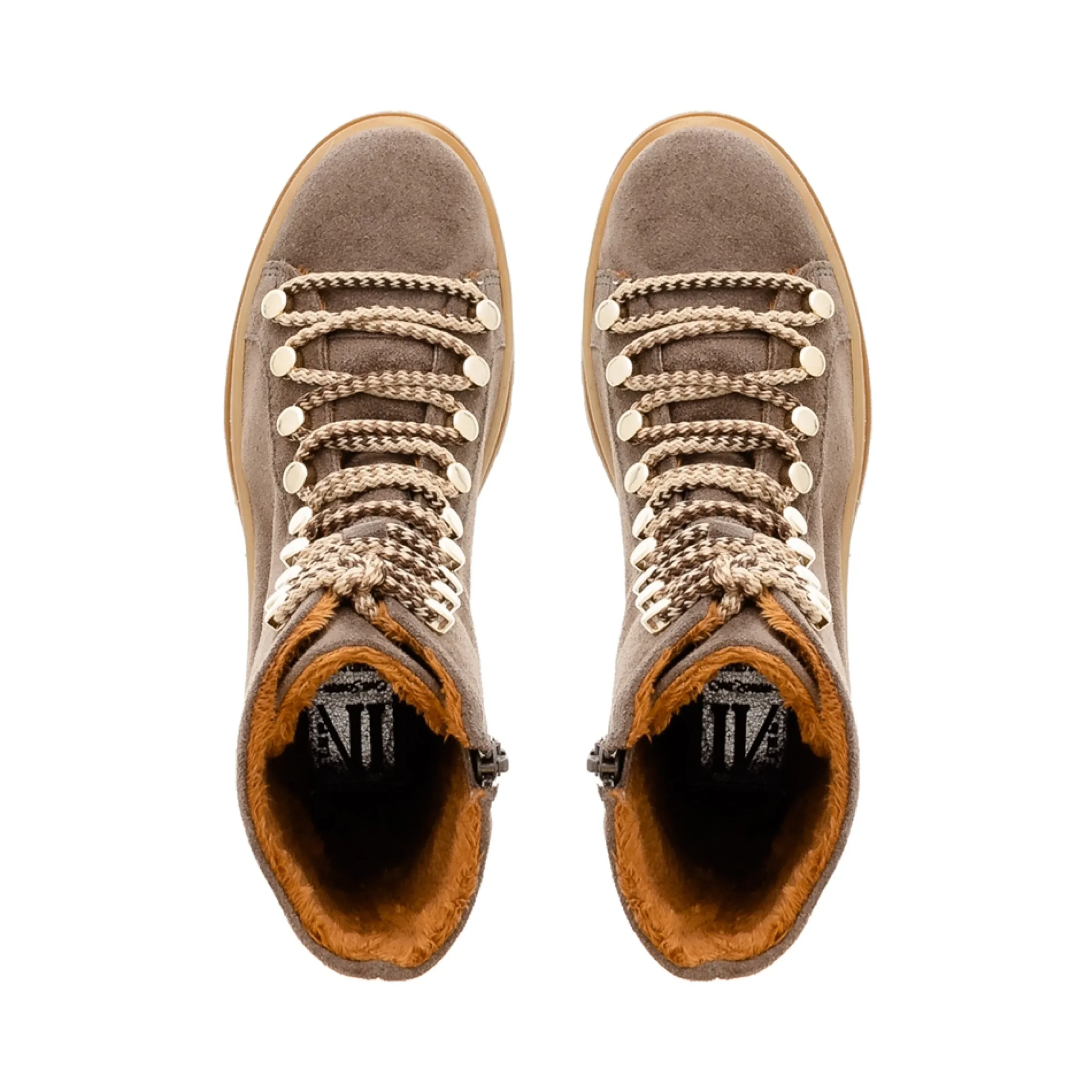 Granada Taupe Suede Lace Up Ankle Boots