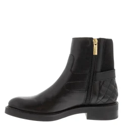 Hettie Black Leather Ankle Boots