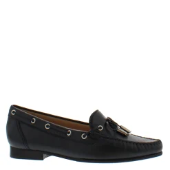 Irma Navy Leather Loafers