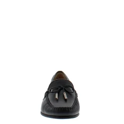 Irma Navy Leather Loafers