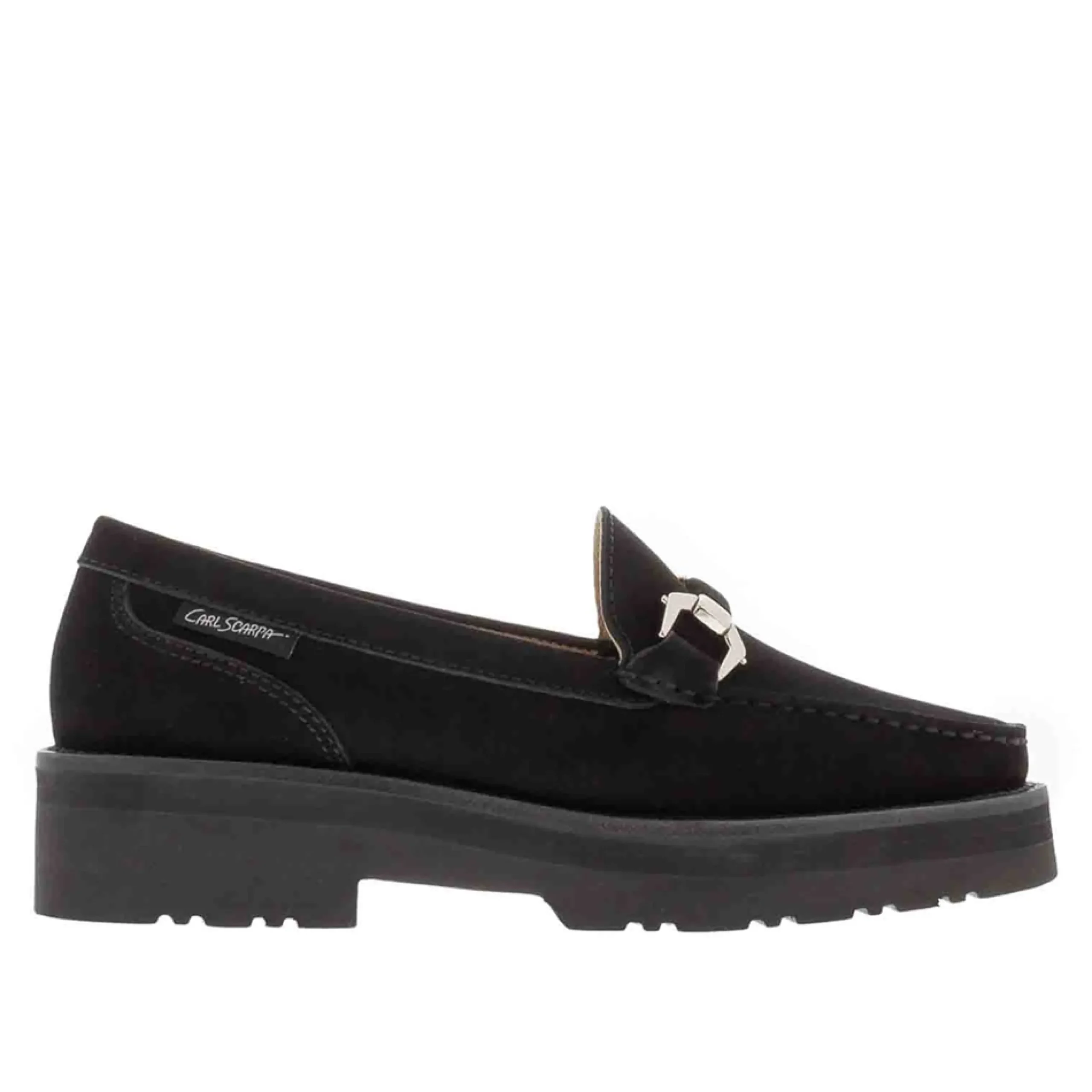 Ivani Black Nubuck Suede Chunky Loafers