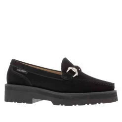 Ivani Black Nubuck Suede Chunky Loafers