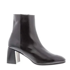 Jenny Black Italian Leather Ankle Boots