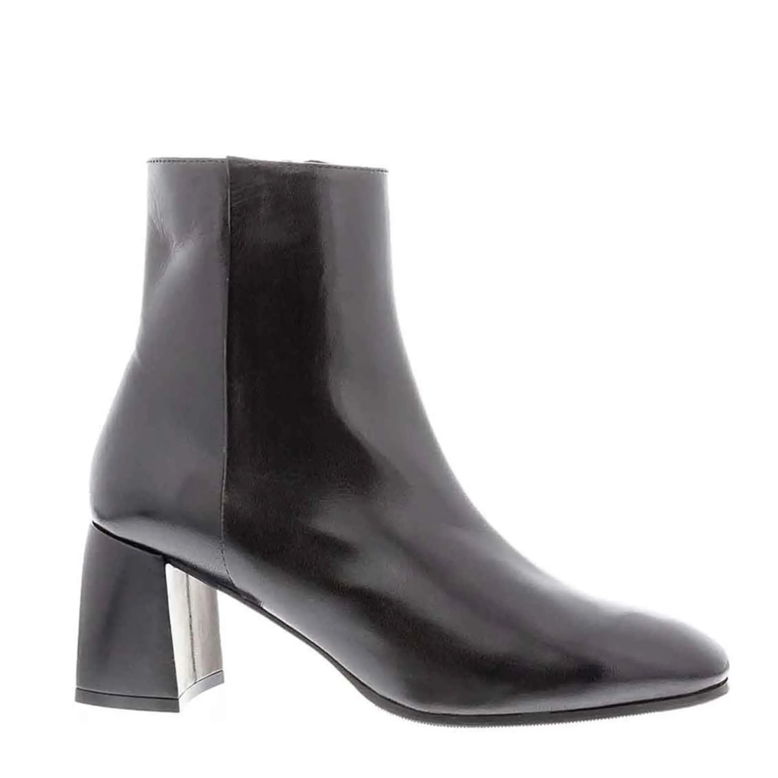 Jenny Black Italian Leather Ankle Boots