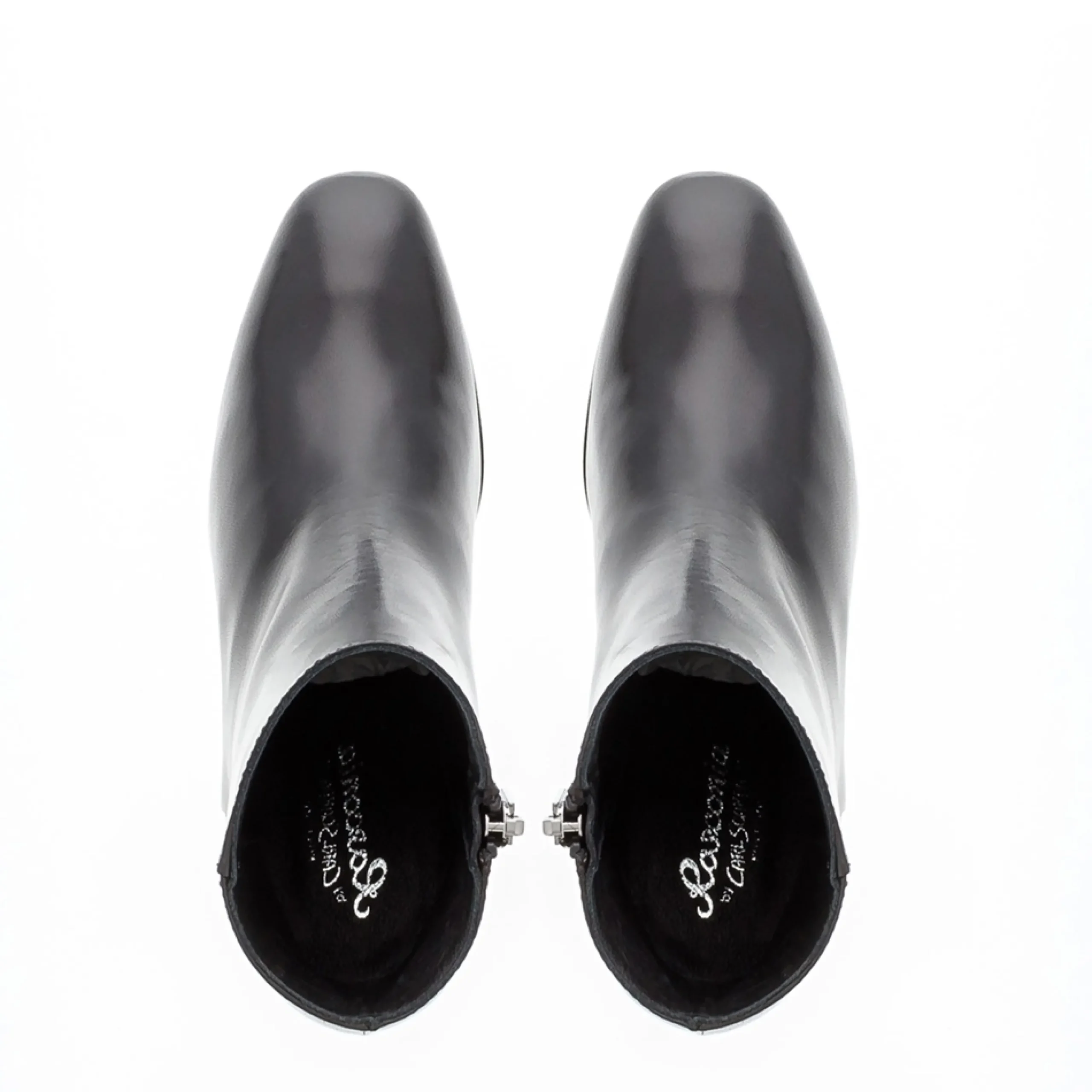 Jenny Black Italian Leather Ankle Boots