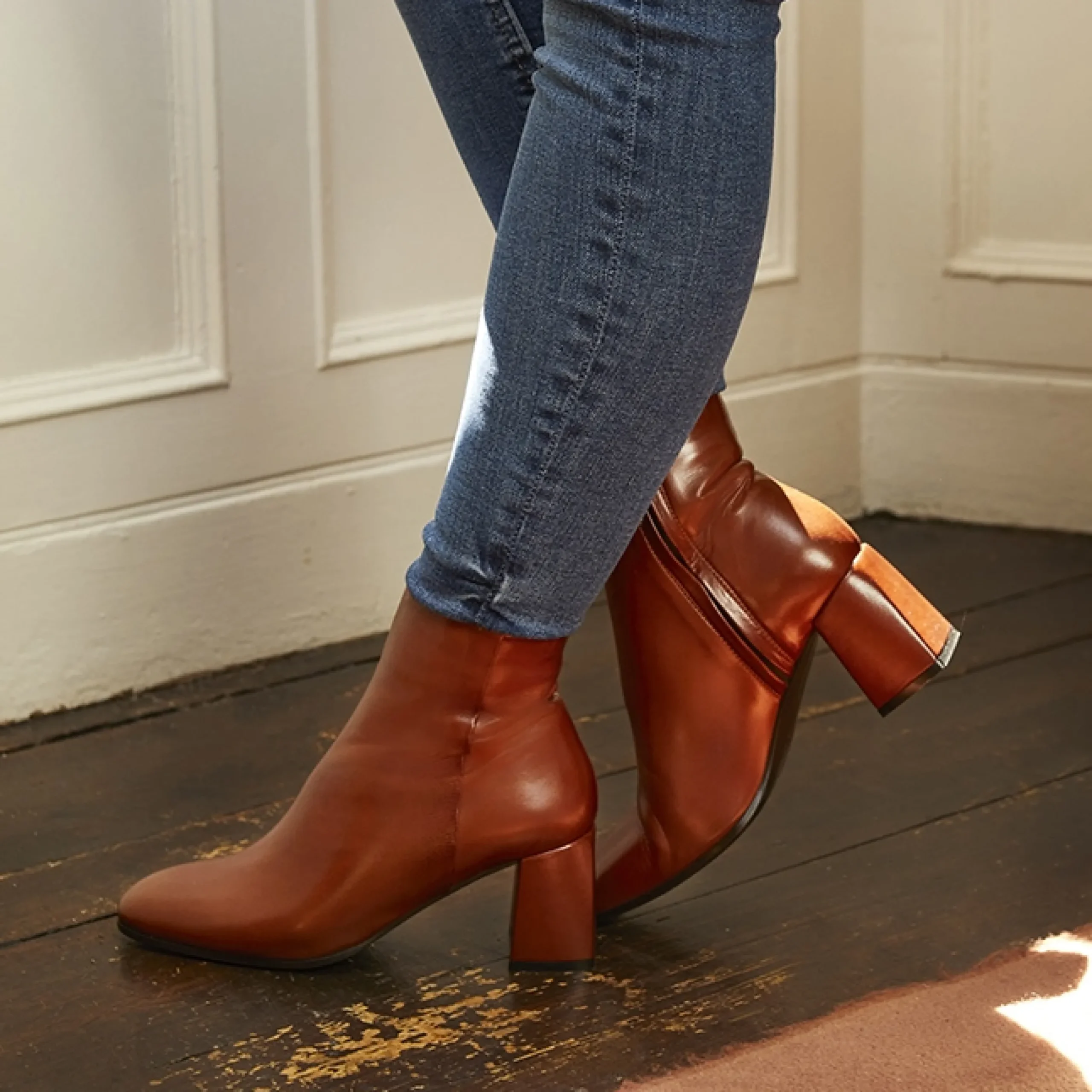 Jenny Tan Italian Leather Ankle Boots