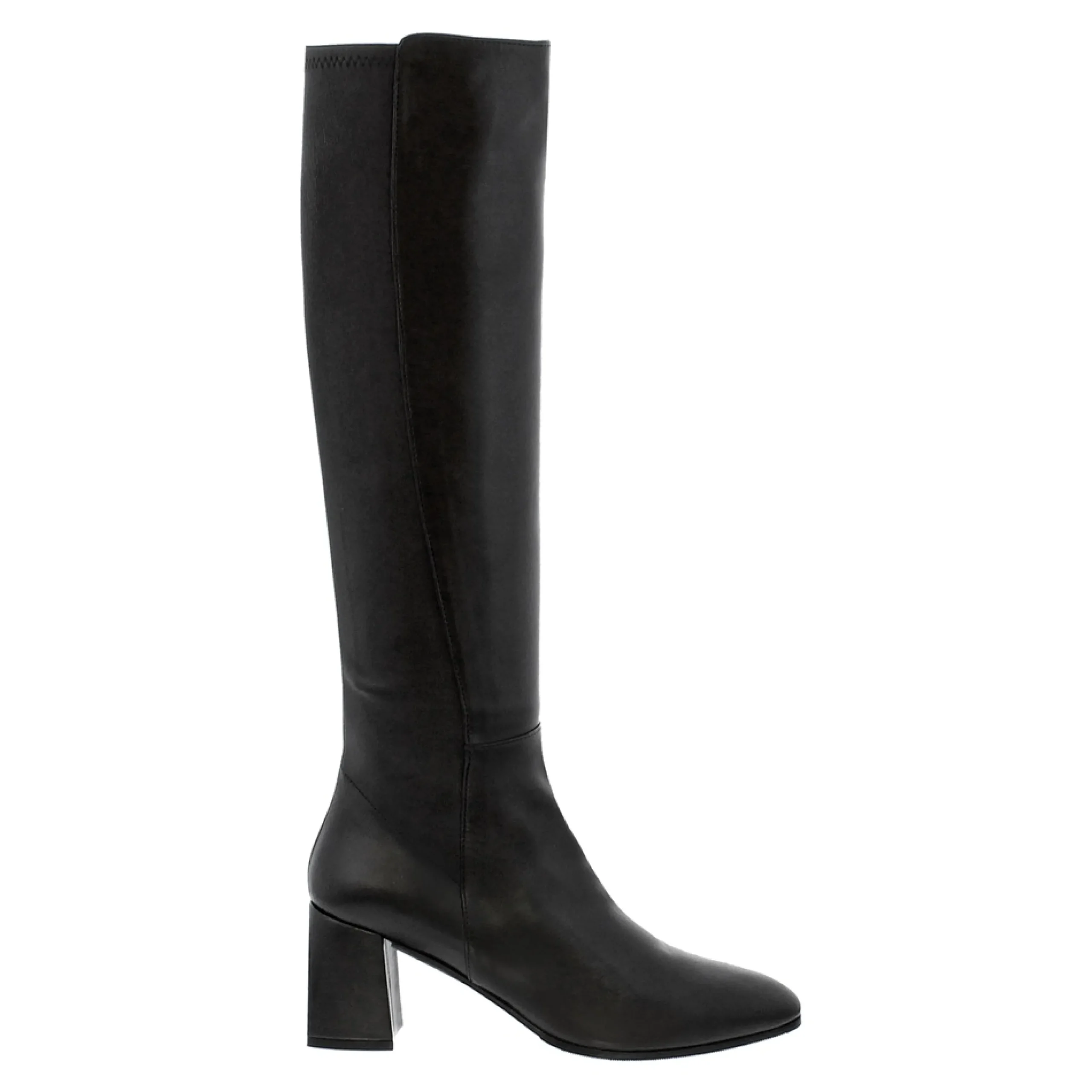 Jilly Black Italian Leather Knee High Boots