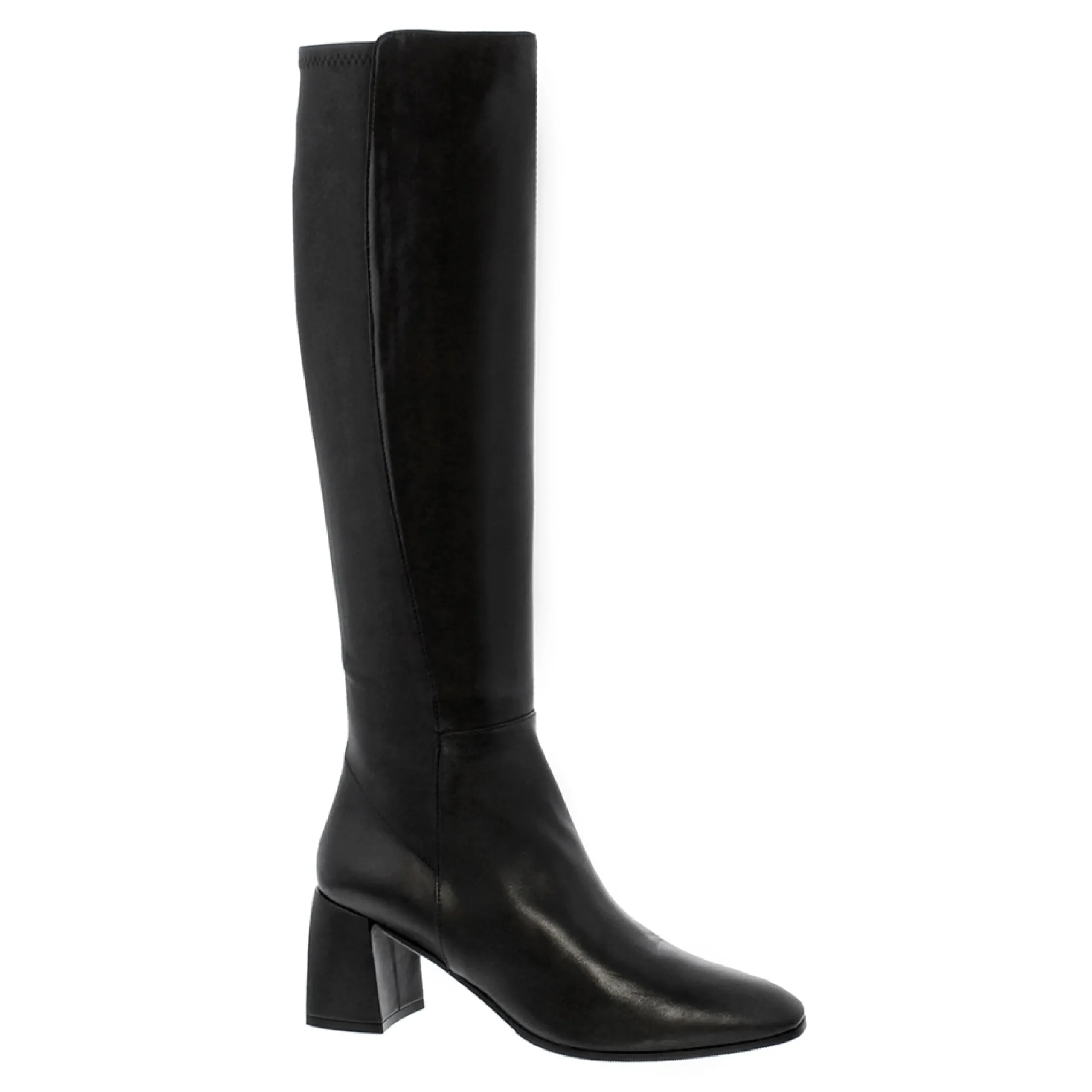 Jilly Black Italian Leather Knee High Boots