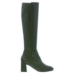 Jilly Green Italian Leather Knee High Boots