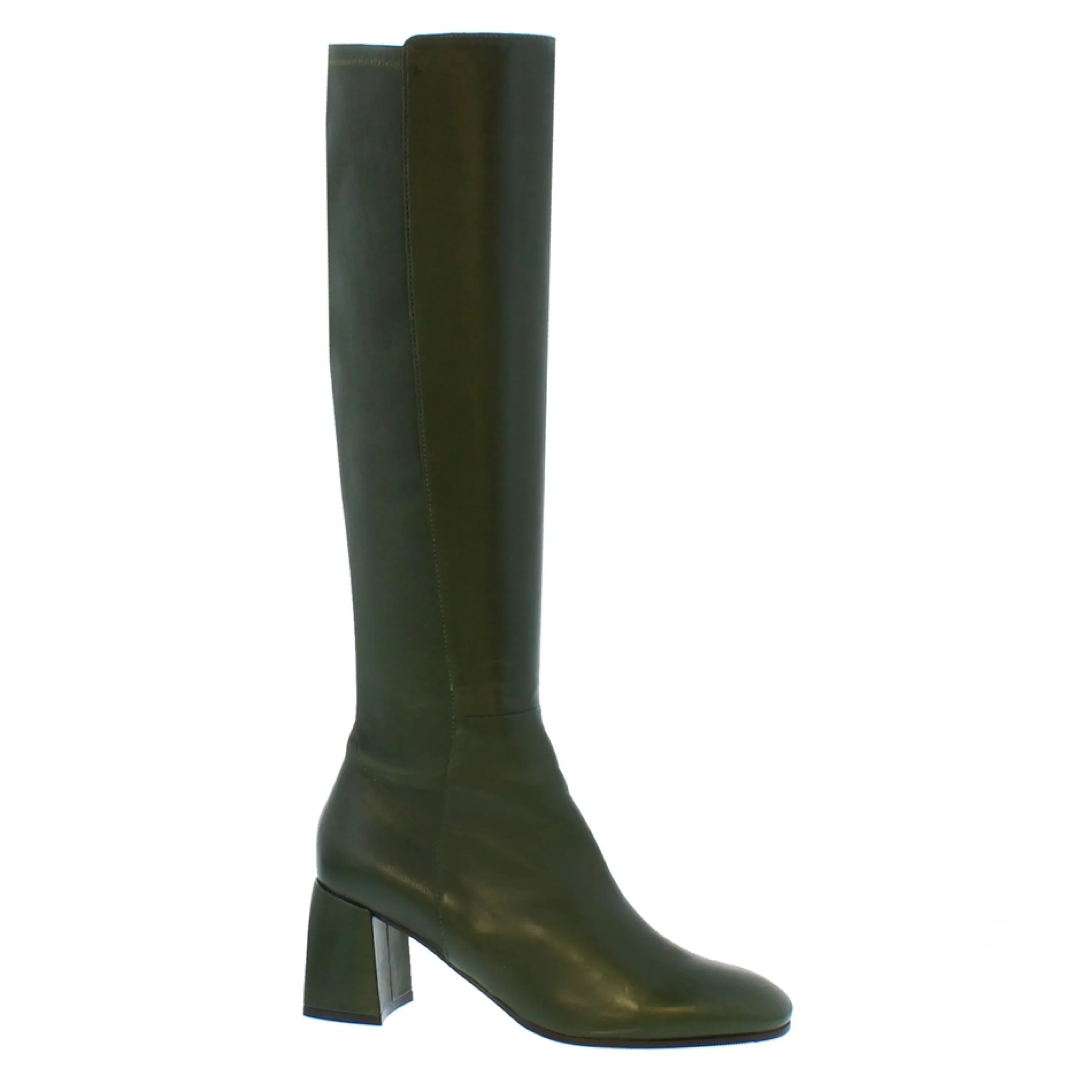 Jilly Green Italian Leather Knee High Boots