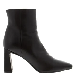 Khai Black Leather Ankle Boots