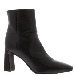 Khai Black Leather Ankle Boots
