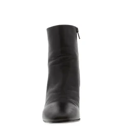 Khai Black Leather Ankle Boots